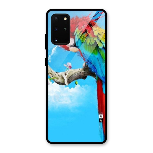 Sky Parrot Glass Back Case for Galaxy S20 Plus