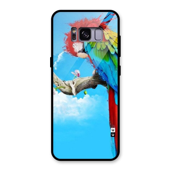 Sky Parrot Glass Back Case for Galaxy S8