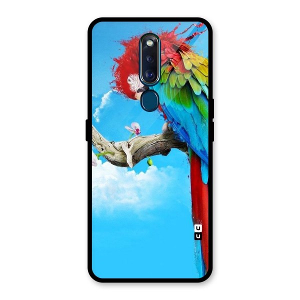 Sky Parrot Glass Back Case for Oppo F11 Pro