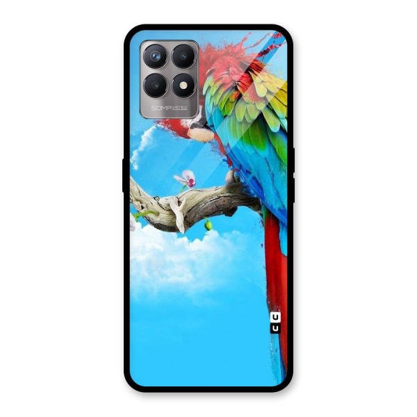 Sky Parrot Glass Back Case for Realme 8i