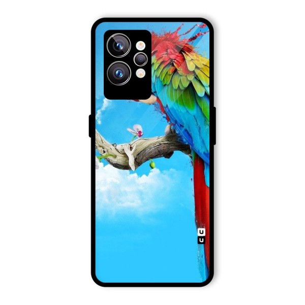 Sky Parrot Glass Back Case for Realme GT2 Pro