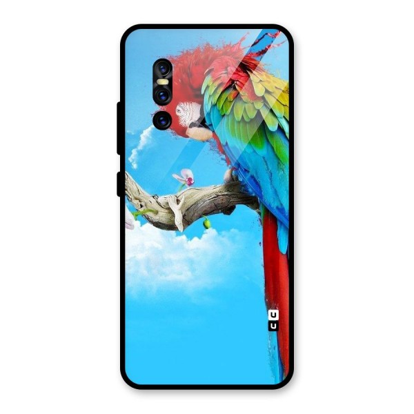 Sky Parrot Glass Back Case for Vivo V15 Pro