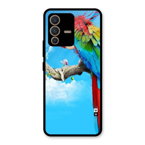 Sky Parrot Glass Back Case for Vivo V23 5G