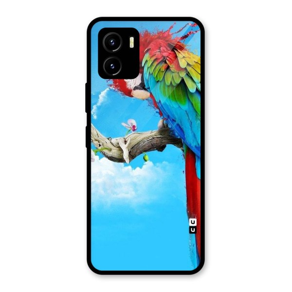 Sky Parrot Glass Back Case for Vivo Y15s