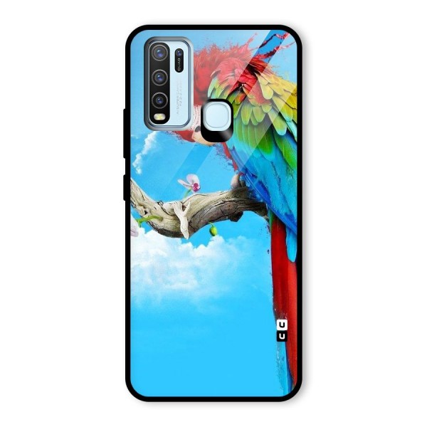 Sky Parrot Glass Back Case for Vivo Y30