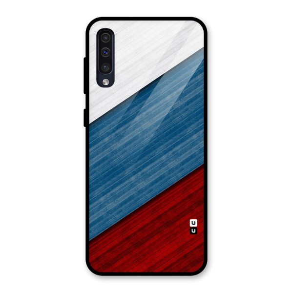 Slant Beautiful Stripe Glass Back Case for Galaxy A50