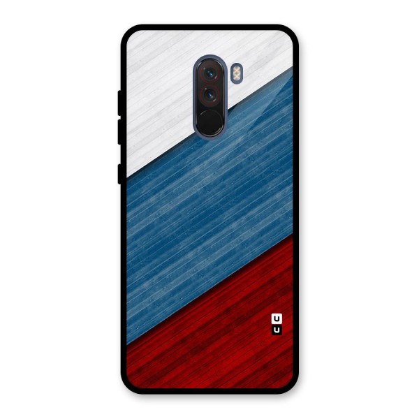 Slant Beautiful Stripe Glass Back Case for Poco F1