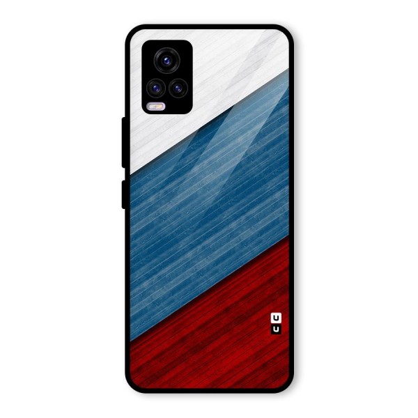 Slant Beautiful Stripe Glass Back Case for Vivo V20