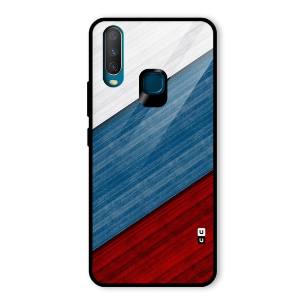 Slant Beautiful Stripe Glass Back Case for Vivo Y15