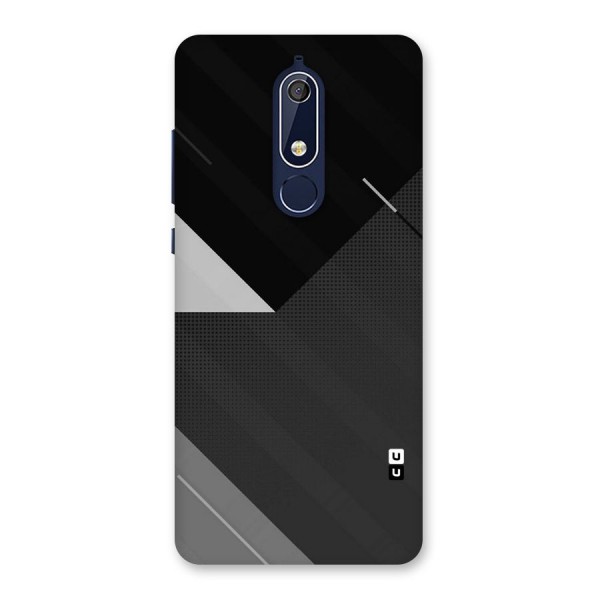 Slant Grey Back Case for Nokia 5.1