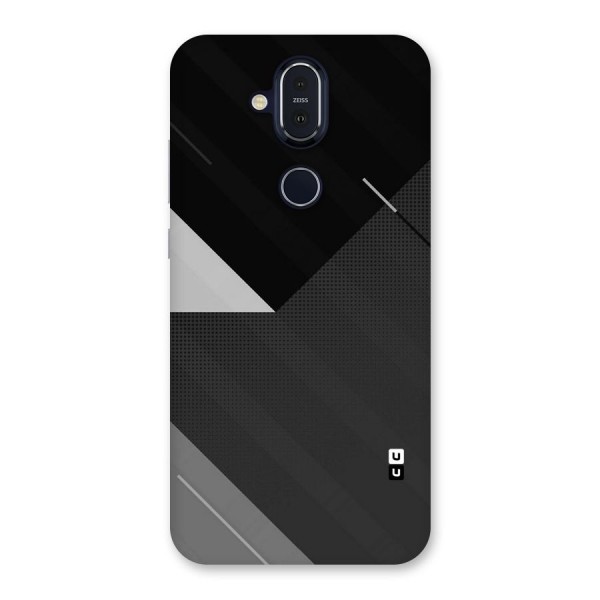 Slant Grey Back Case for Nokia 8.1