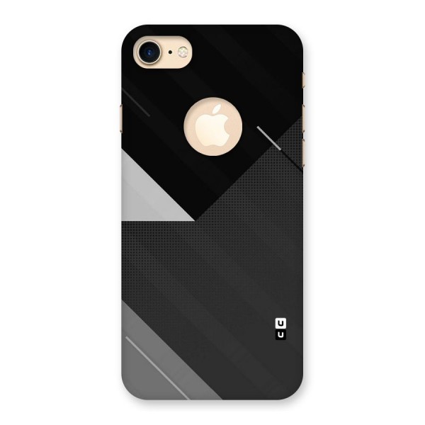 Slant Grey Back Case for iPhone 8 Logo Cut