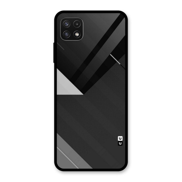 Slant Grey Glass Back Case for Galaxy A22 5G