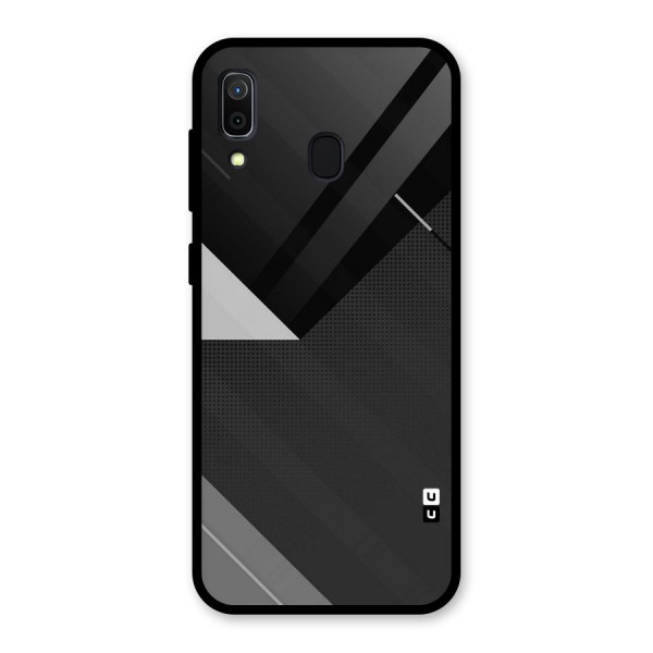 Slant Grey Glass Back Case for Galaxy A30