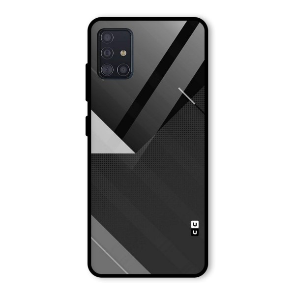 Slant Grey Glass Back Case for Galaxy A51