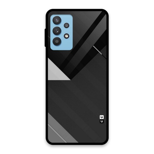 Slant Grey Glass Back Case for Galaxy M32 5G