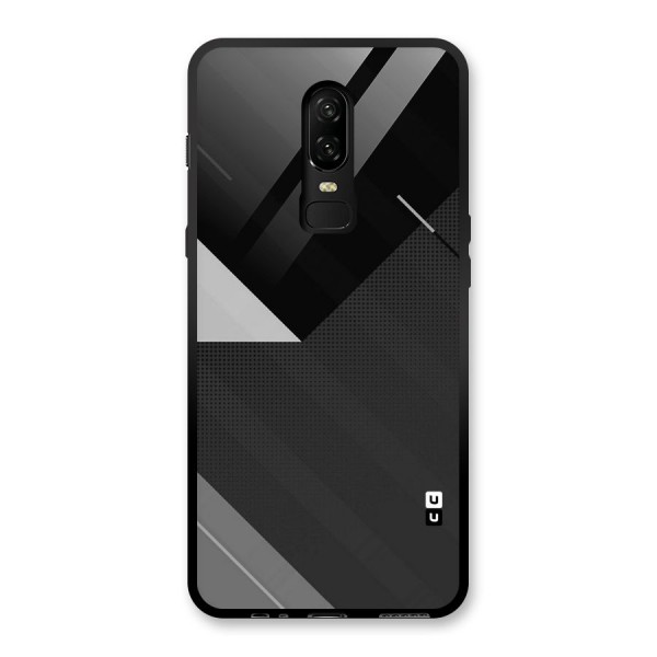 Slant Grey Glass Back Case for OnePlus 6