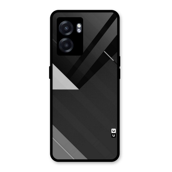 Slant Grey Glass Back Case for Oppo K10 (5G)