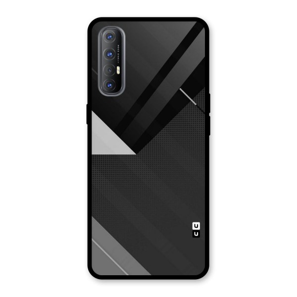 Slant Grey Glass Back Case for Oppo Reno3 Pro