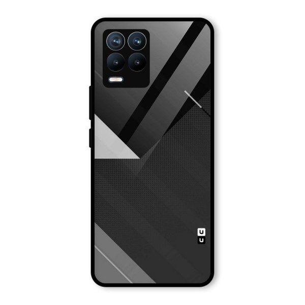 Slant Grey Glass Back Case for Realme 8 Pro