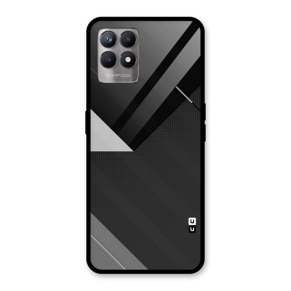 Slant Grey Glass Back Case for Realme 8i