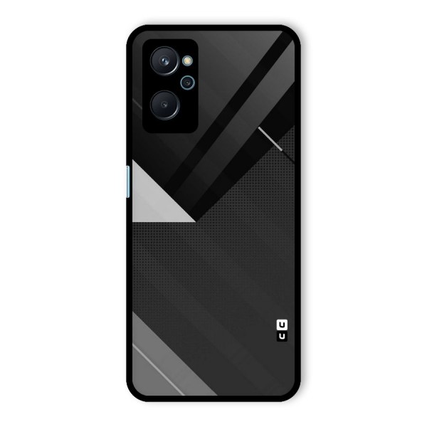 Slant Grey Glass Back Case for Realme 9i