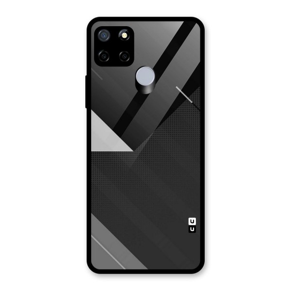 Slant Grey Glass Back Case for Realme C15