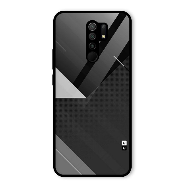 Slant Grey Glass Back Case for Redmi 9 Prime