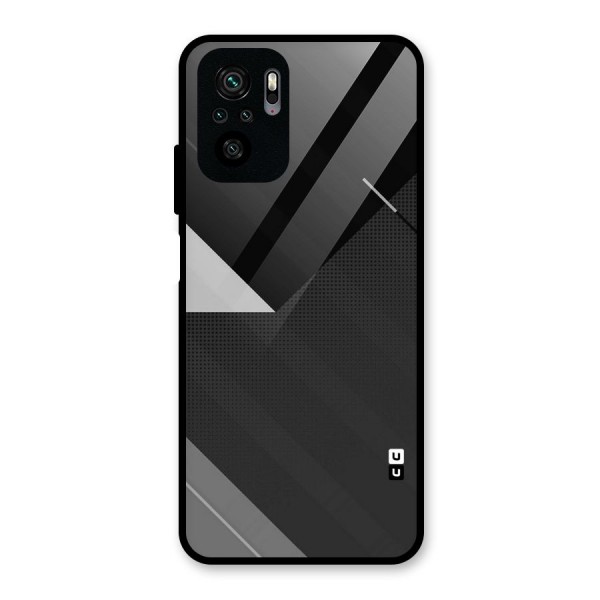 Slant Grey Glass Back Case for Redmi Note 10