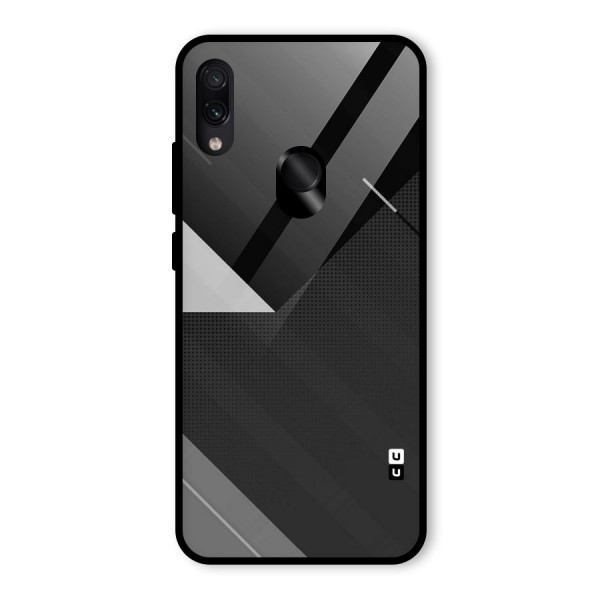 Slant Grey Glass Back Case for Redmi Note 7