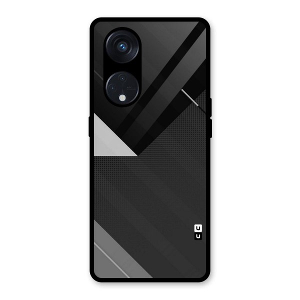 Slant Grey Glass Back Case for Reno8 T 5G