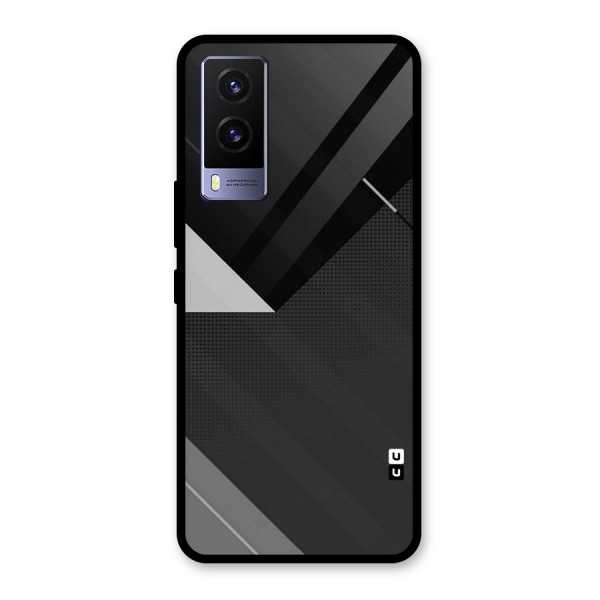 Slant Grey Glass Back Case for Vivo V21e 5G