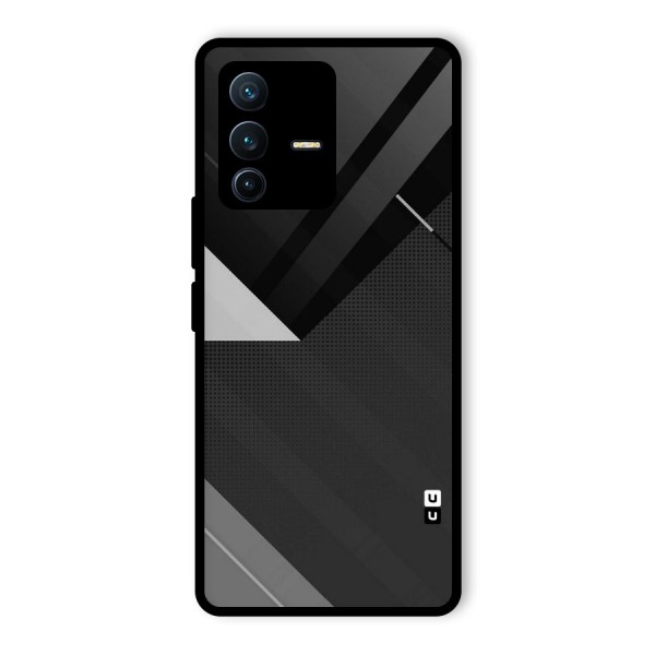 Slant Grey Glass Back Case for Vivo V23 Pro