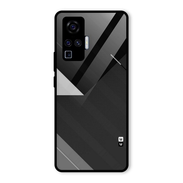 Slant Grey Glass Back Case for Vivo X50 Pro