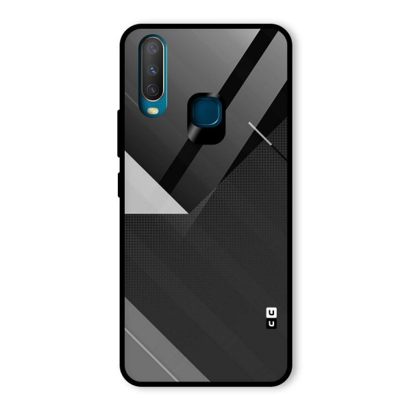 Slant Grey Glass Back Case for Vivo Y15