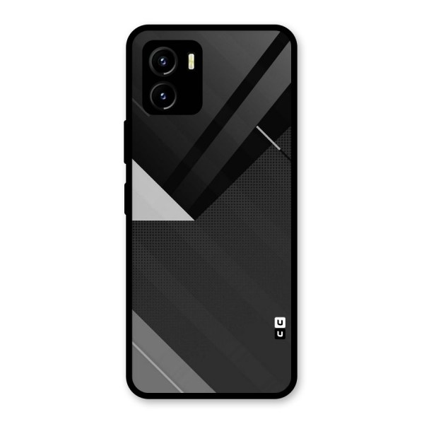 Slant Grey Glass Back Case for Vivo Y15s