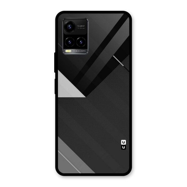 Slant Grey Glass Back Case for Vivo Y21 2021