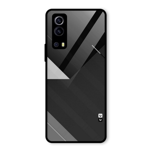 Slant Grey Glass Back Case for Vivo iQOO Z3