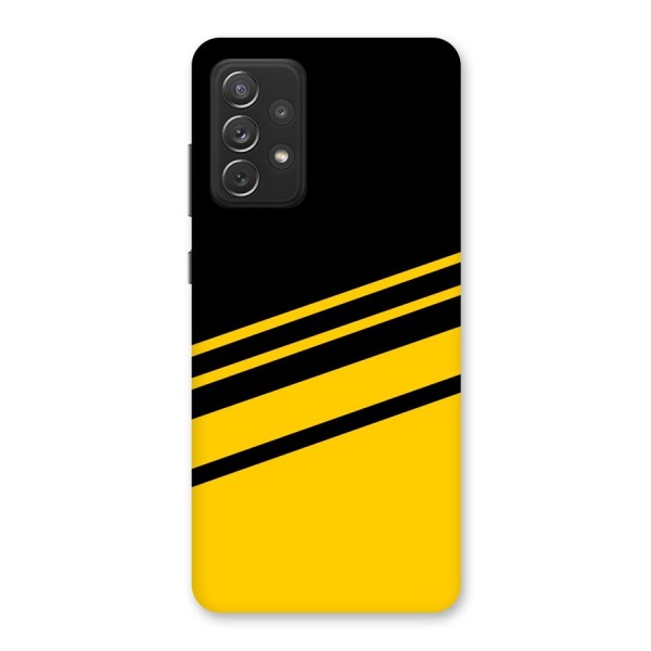 Slant Yellow Stripes Back Case for Galaxy A72