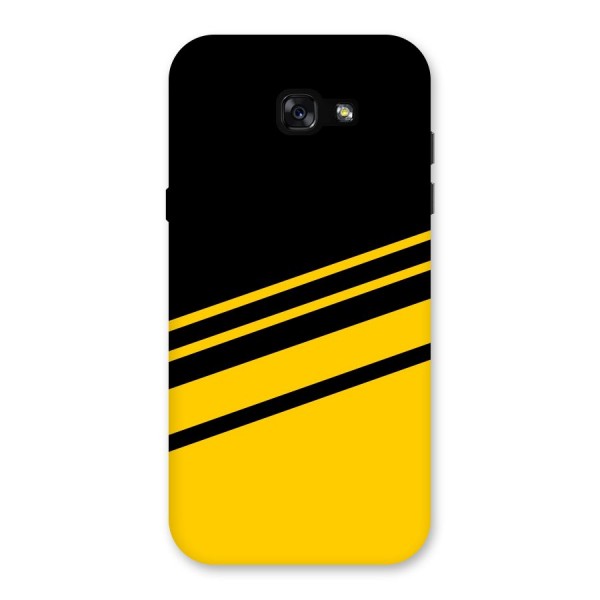 Slant Yellow Stripes Back Case for Galaxy A7 (2017)