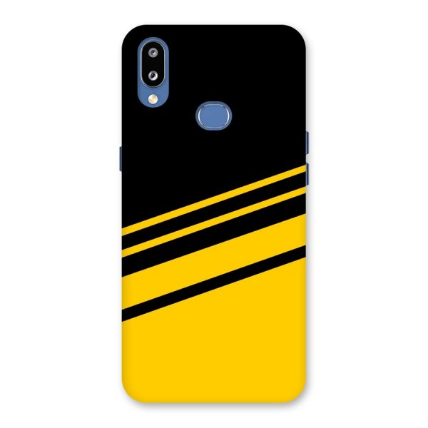 Slant Yellow Stripes Back Case for Galaxy M01s