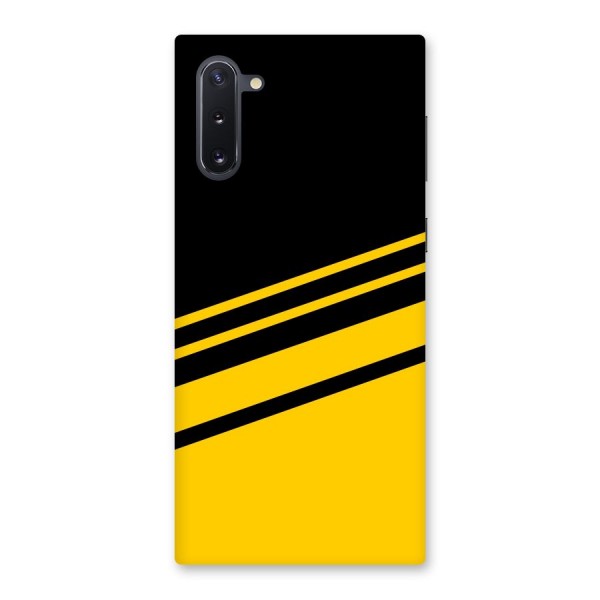 Slant Yellow Stripes Back Case for Galaxy Note 10