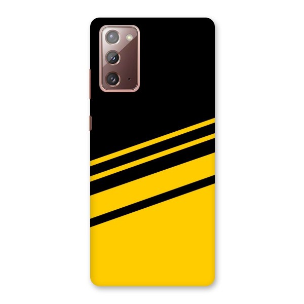 Slant Yellow Stripes Back Case for Galaxy Note 20