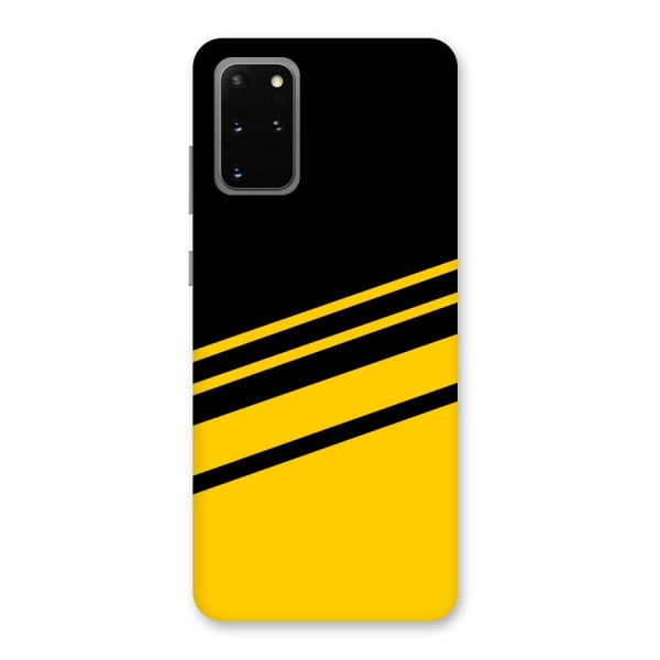 Slant Yellow Stripes Back Case for Galaxy S20 Plus