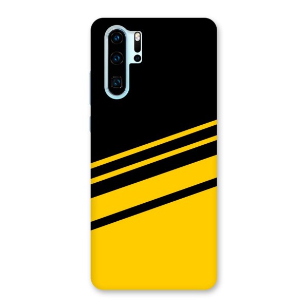 Slant Yellow Stripes Back Case for Huawei P30 Pro