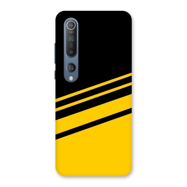 Slant Yellow Stripes Back Case for Mi 10