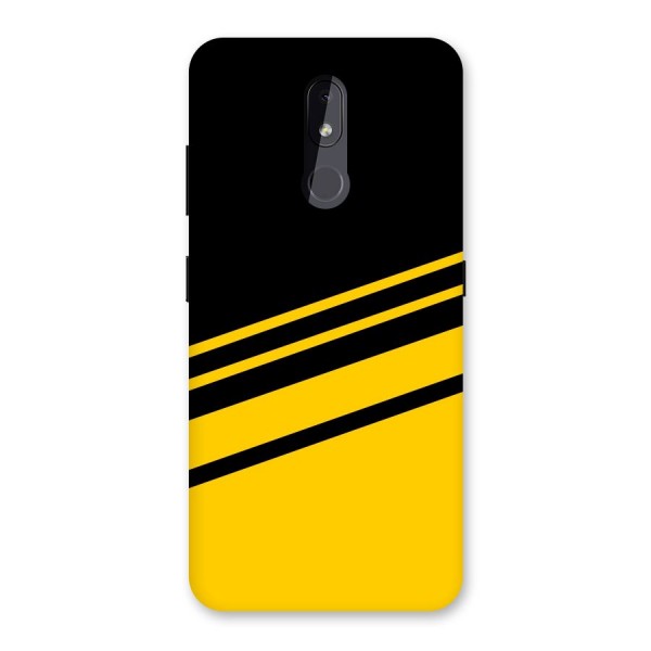 Slant Yellow Stripes Back Case for Nokia 3.2