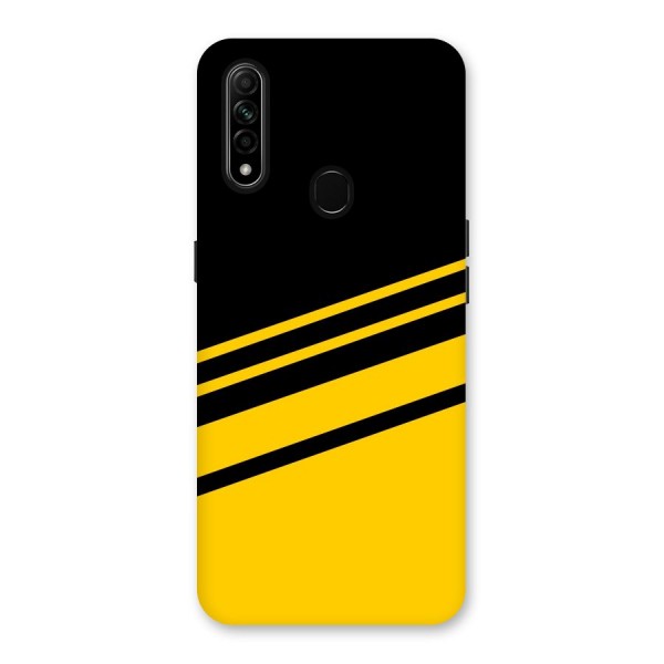 Slant Yellow Stripes Back Case for Oppo A31