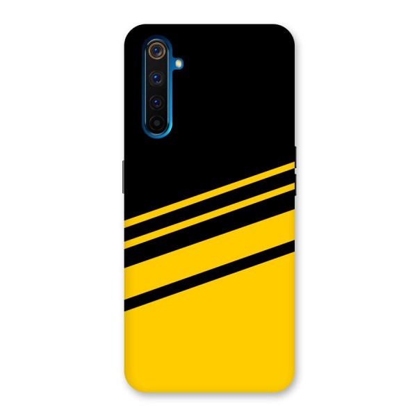 Slant Yellow Stripes Back Case for Realme 6 Pro