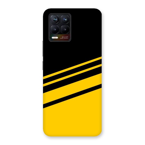 Slant Yellow Stripes Back Case for Realme 8